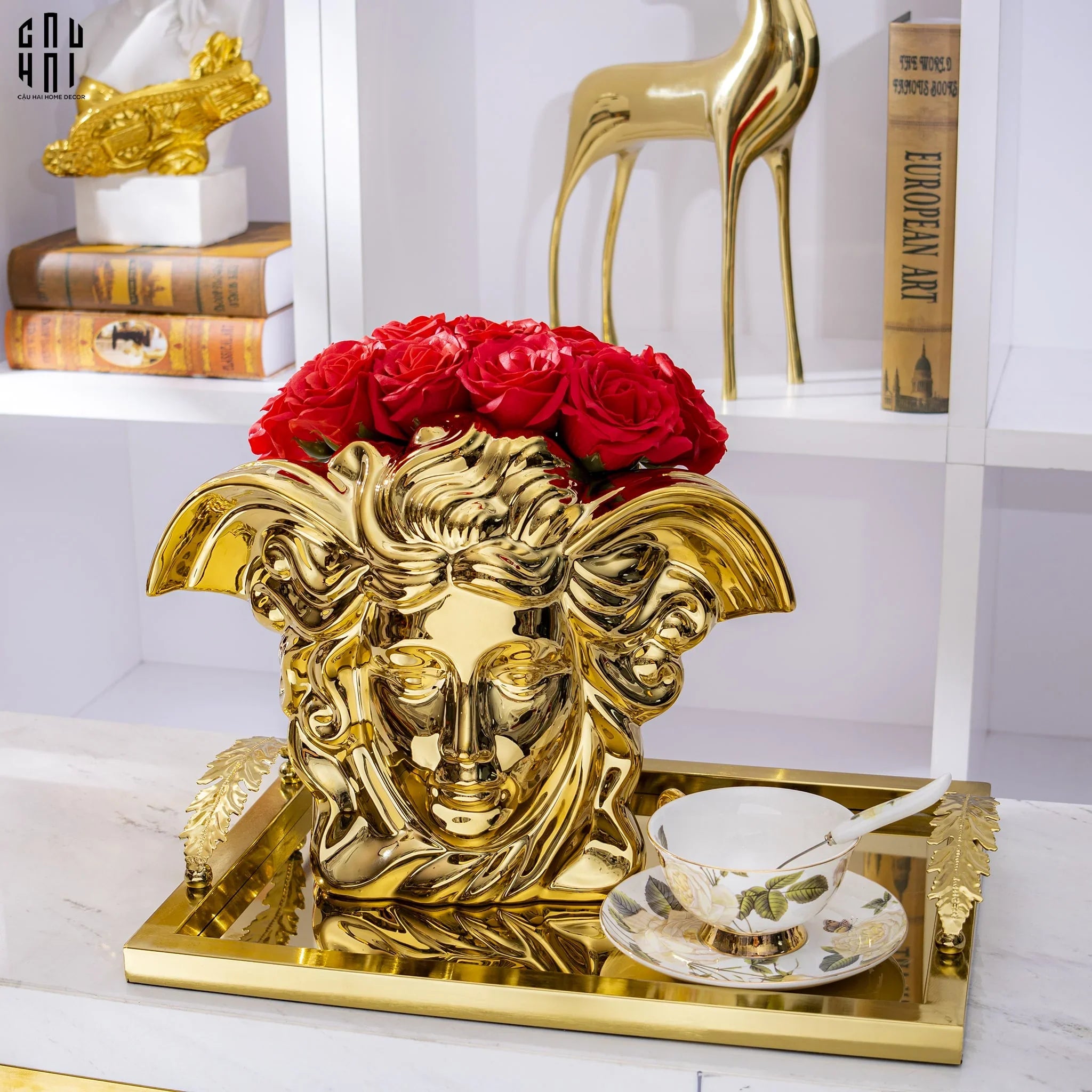 HOME COUTURE - TƯỢNG GILDED MEDUSA - A FUSION OF FASCINATION - CẬU HAI HOME DECOR