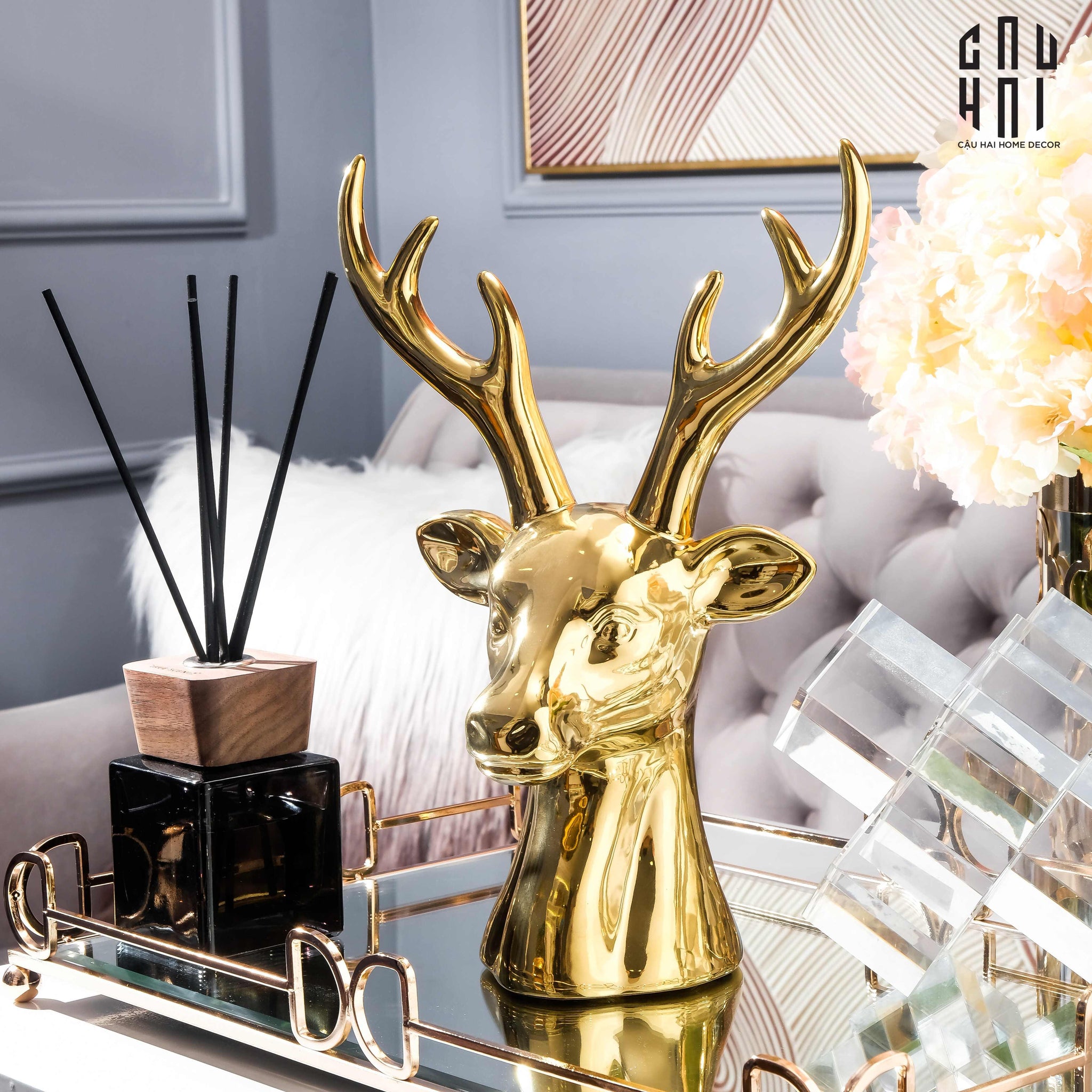 HOME COUTURE - TƯỢNG GILDED REINDEER FW25 - CẬU HAI HOME DECOR
