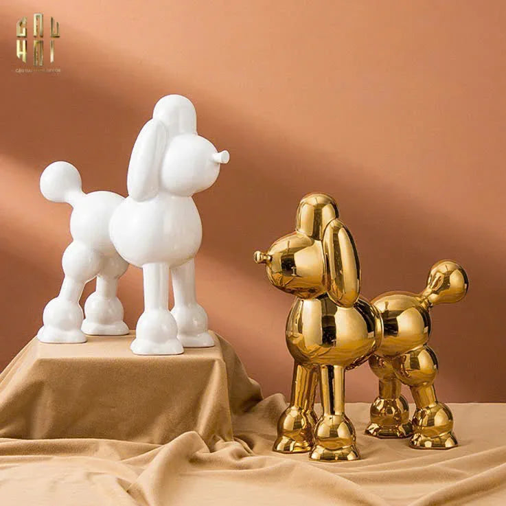 HOME COUTURE - TƯỢNG GILDED ROYAL POODLE-CẬU HAI HOME DECOR