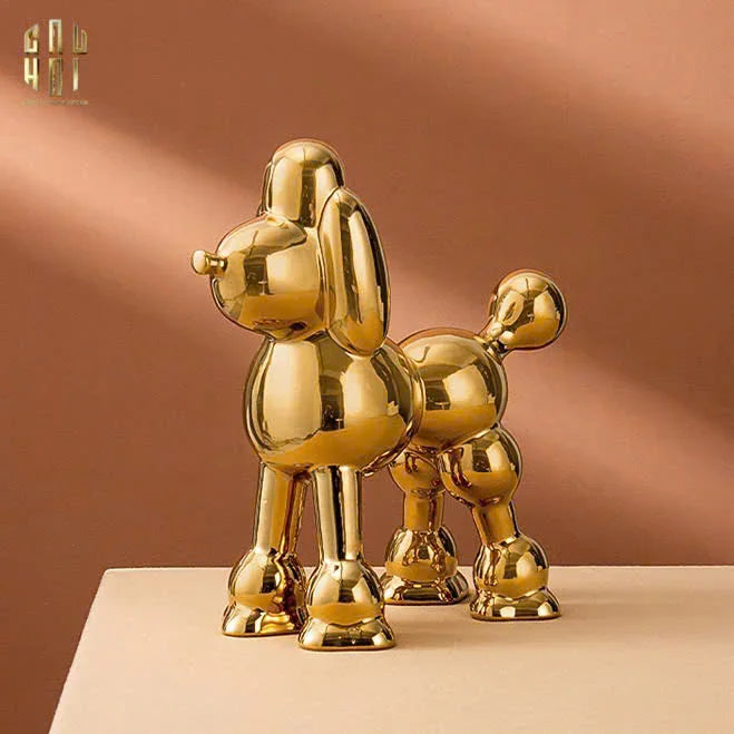 HOME COUTURE - TƯỢNG GILDED ROYAL POODLE-CẬU HAI HOME DECOR