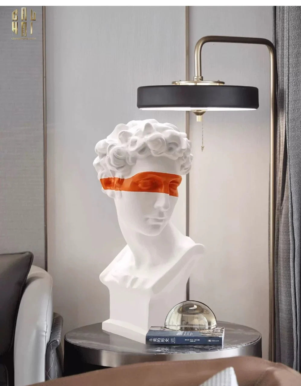 Home Couture - Tượng Giuliano Masque Doré Spéciale Limitée 60Cm-CẬU HAI HOME DECOR