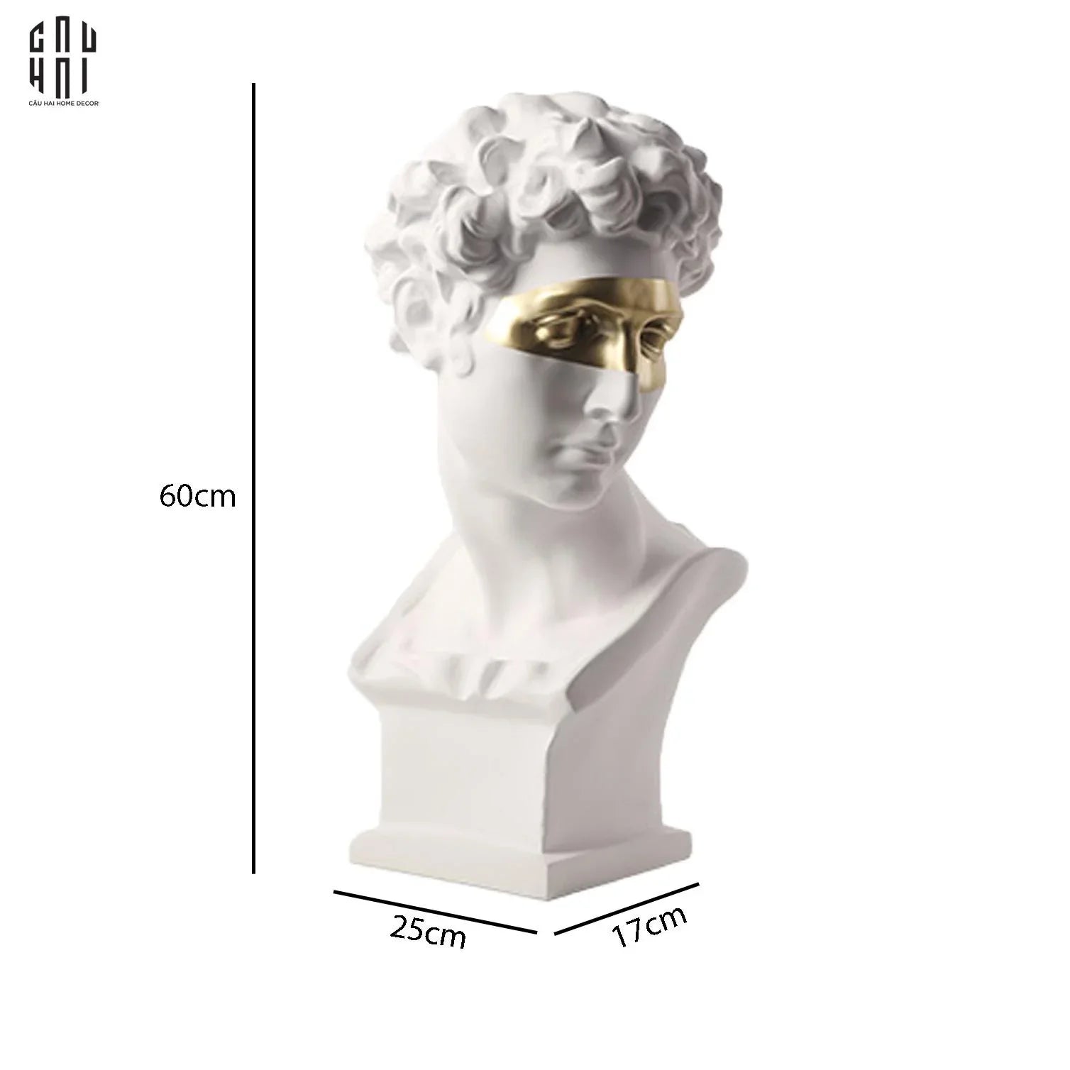 Home Couture - Tượng Giuliano Masque Doré Spéciale Limitée 60Cm-CẬU HAI HOME DECOR