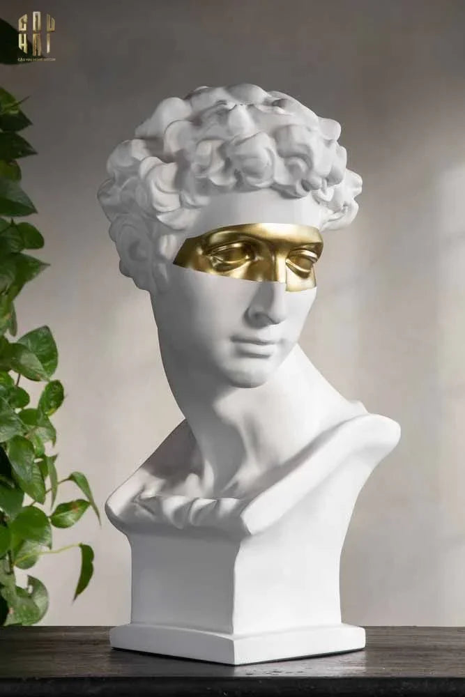 Home Couture - Tượng Giuliano Masque Doré Spéciale Limitée 60Cm-CẬU HAI HOME DECOR