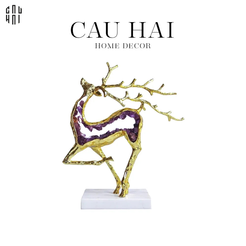 HOME COUTURE - TƯỢNG HƯƠU ĐỒNG JEWELRY CELESTIAL ELK-CẬU HAI HOME DECOR