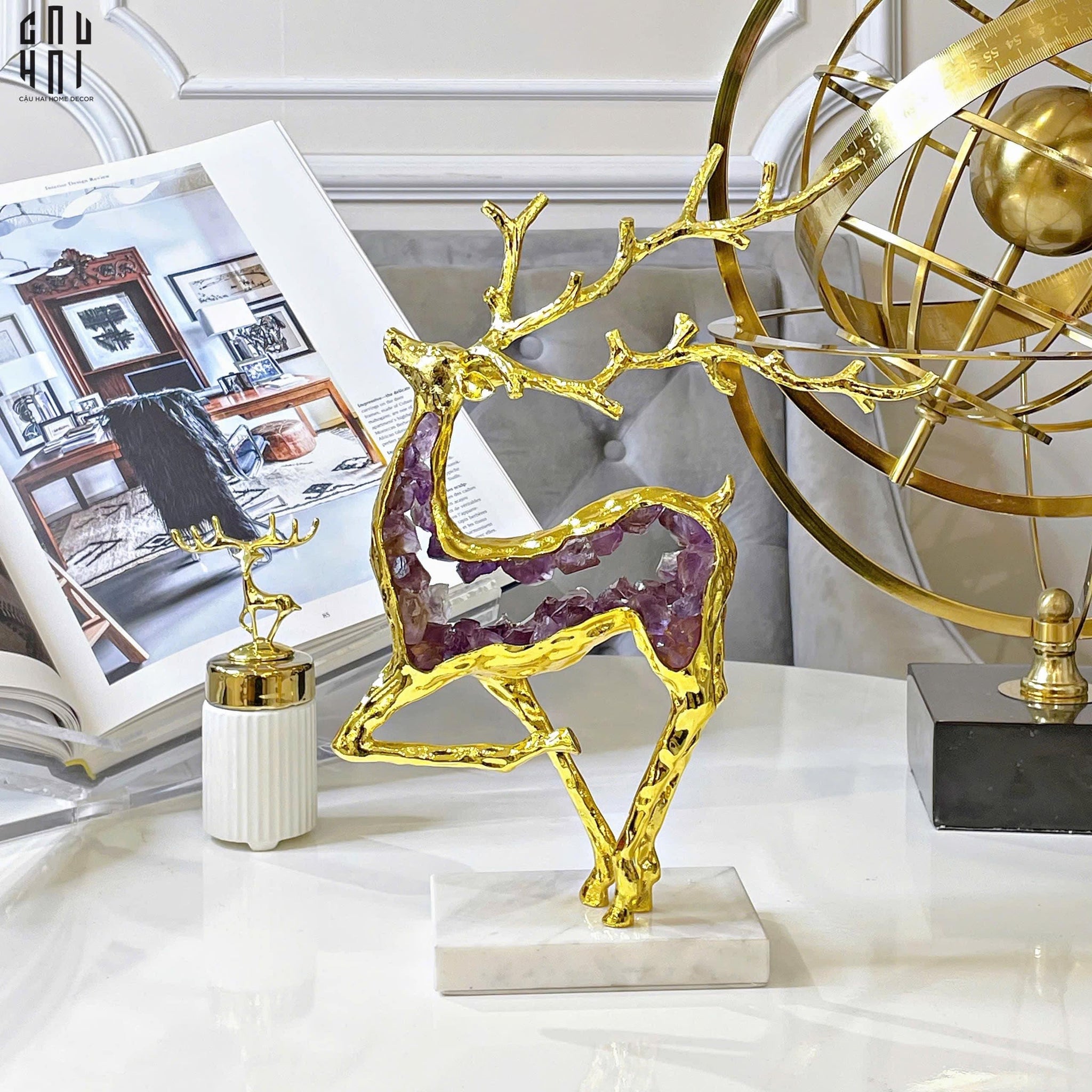 HOME COUTURE - TƯỢNG HƯƠU ĐỒNG JEWELRY CELESTIAL ELK-CẬU HAI HOME DECOR