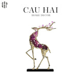 HOME COUTURE - TƯỢNG HƯƠU ĐỒNG ĐÁ QUÝ STANDING GODDESS ELK SS25-CẬU HAI HOME DECOR