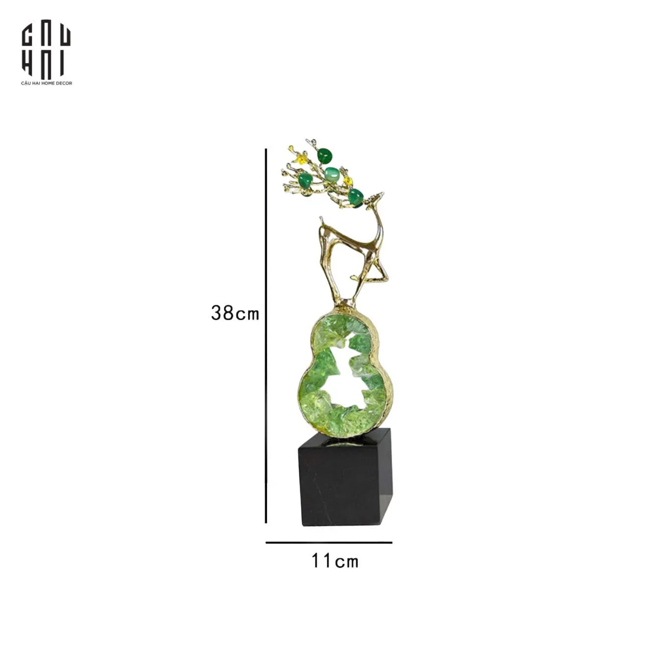 HOME COUTURE - TƯỢNG HƯƠU IMPERIAL EMERALD ELK SS25-CẬU HAI HOME DECOR