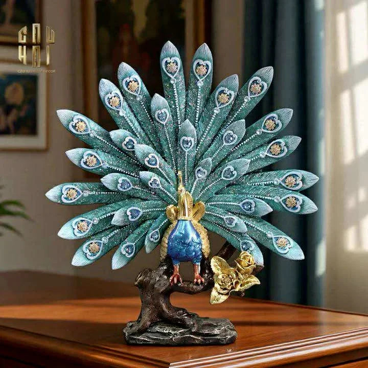 HOME COUTURE - TƯỢNG KHỔNG TƯỚC ROYAL PLUMAGE - EMPRESS FAN-CẬU HAI HOME DECOR