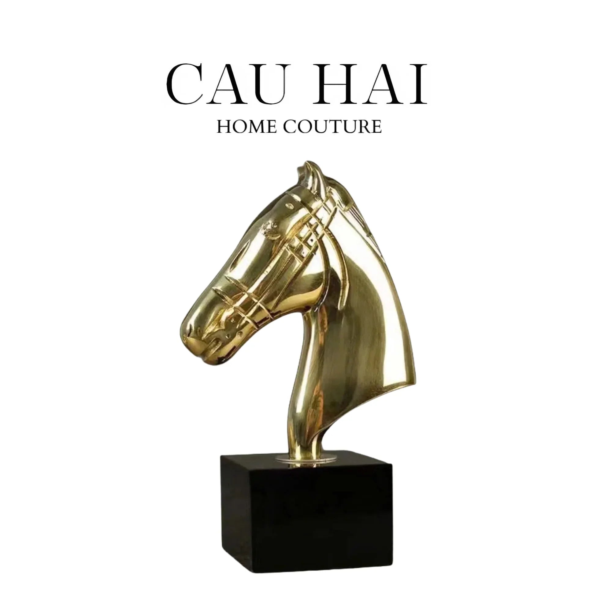 HOME COUTURE - TƯỢNG NGỰA GILDED TROY FW25-CẬU HAI HOME DECOR