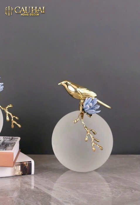 HOME COUTURE - TƯỢNG QUẢ CẦU PHA LÊ JEWELRY DYNASTY BIRD-CẬU HAI HOME DECOR
