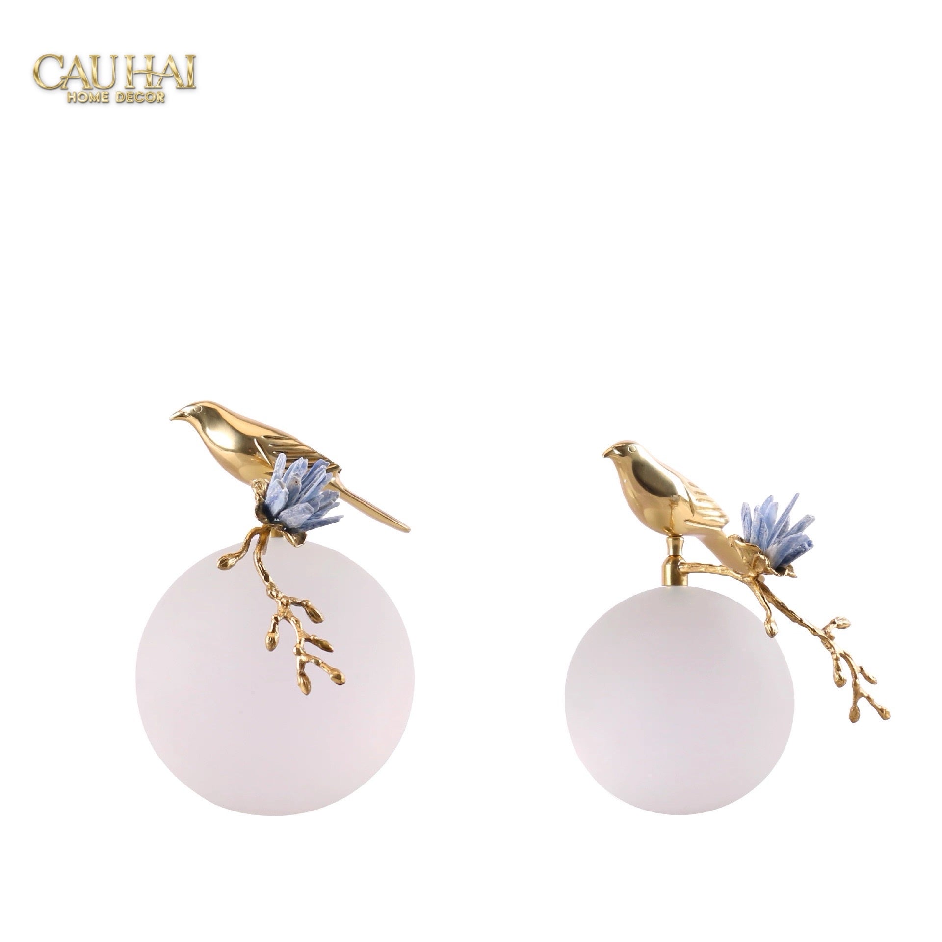 HOME COUTURE - TƯỢNG QUẢ CẦU PHA LÊ JEWELRY DYNASTY BIRD-CẬU HAI HOME DECOR