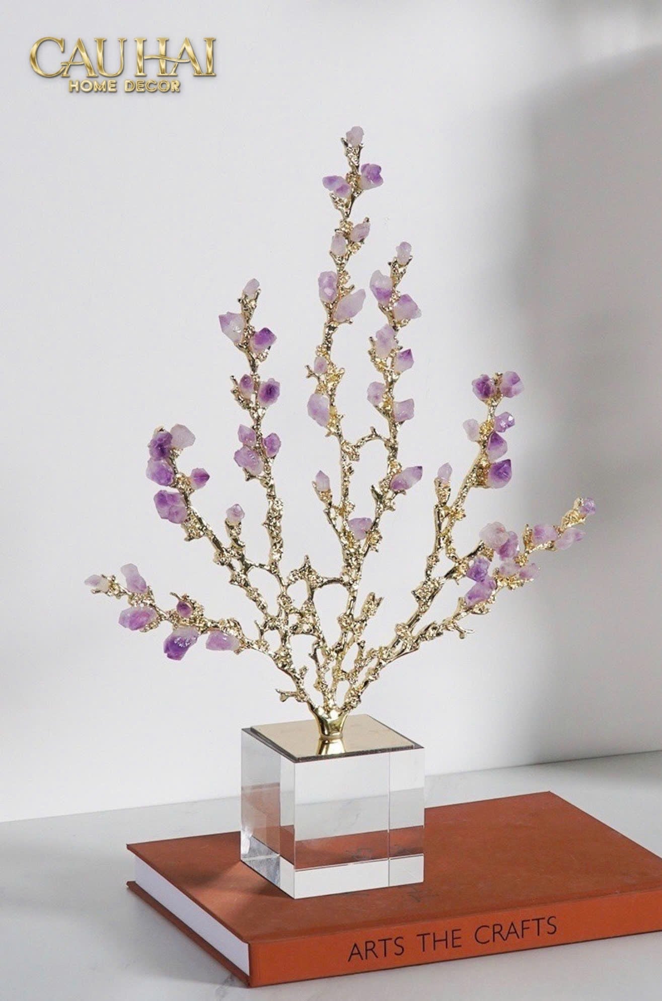 HOME COUTURE - TƯỢNG SAN HÔ ĐÁ QUÝ JEWELRY CORAL H42-CẬU HAI HOME DECOR