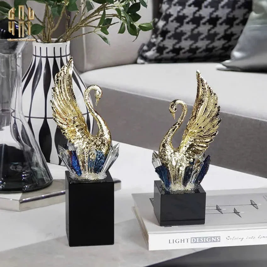 HOME COUTURE - SET TƯỢNG THIÊN NGA PHA LÊ - SWAN D’AMOUR AZURE-CẬU HAI HOME DECOR