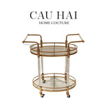 HOME COUTURE - XE QUẦY BAR GOLDEN LUCID TROLLEY - CẬU HAI HOME DECOR