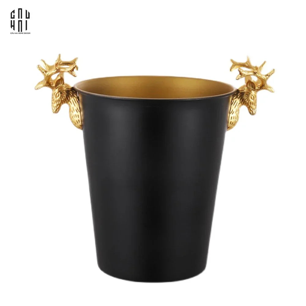 HOME COUTURE - GOLDEN ELK ICE BUCKET BLACK 5L SS25 - CẬU HAI HOME DECOR