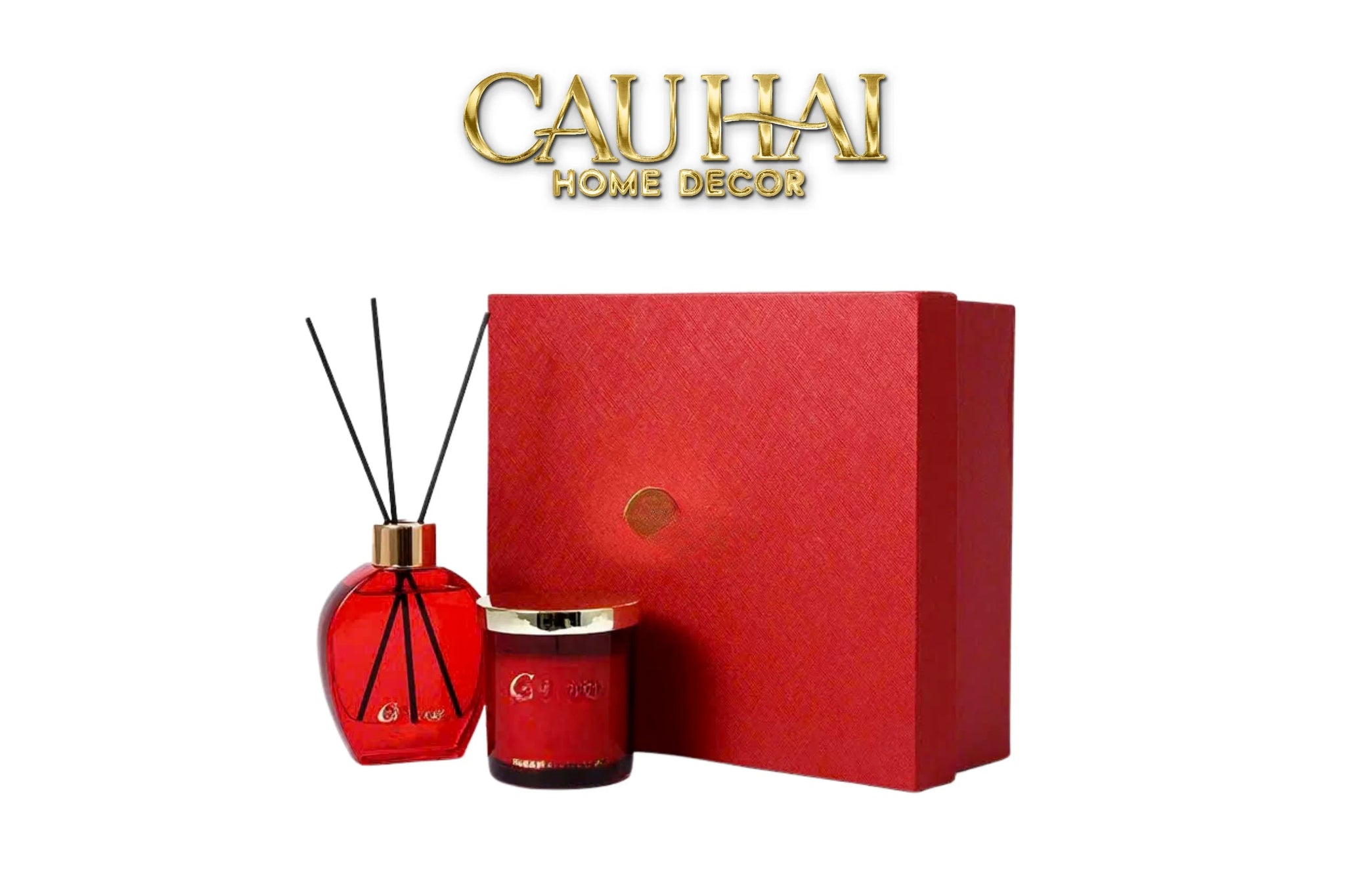 Home Fragrance - Gift Set Nến Thơm & Tinh Dầu Écartier Rouge Rubis Sauvage Duo Édition-CẬU HAI HOME DECOR