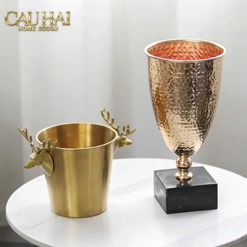 Hone Couture - Bình Hoa Goblet Aureum Marble Trophy H30-BÌNH HOA-Đối tác tại Trung Quốc theo từng đơn đặt hàng-CẬU HAI HOME DECOR