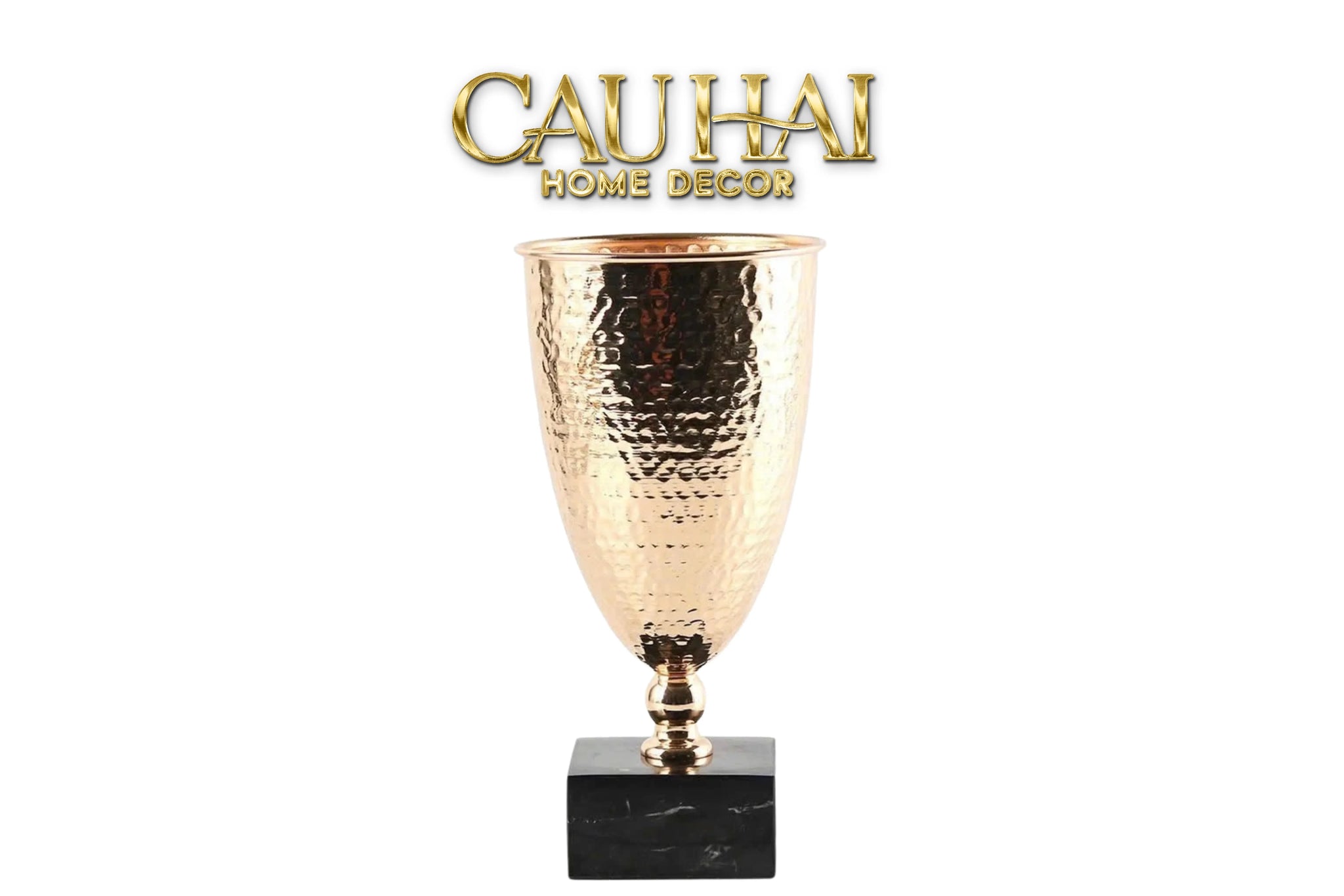 Hone Couture - Bình Hoa Goblet Aureum Marble Trophy H30-CẬU HAI HOME DECOR