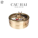 "TẾT" COUTURE - HỘP BÁNH MỨT 2 TẦNG BOÎTE EXQUISE - ANTLER PORTRAIT - CẬU HAI HOME DECOR