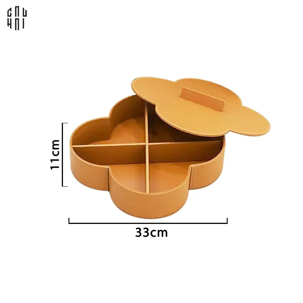 Hộp Bánh Mứt Da Lux Leather Terra Fleur Monogram 33-CẬU HAI HOME DECOR