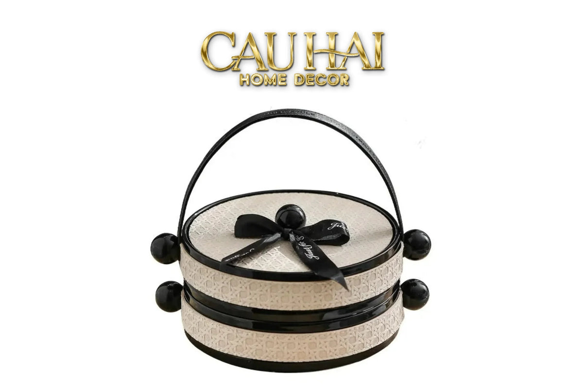 Hộp Bánh Mứt Deux Niveaux Petite Joan-Lọ kẹo Canister Bonbonnière-Đối tác tại Trung Quốc theo từng đơn đặt hàng-CẬU HAI HOME DECOR