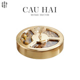 "TẾT" COUTURE - HỘP BÁNH MỨT LÁ NGÂN HẠNH GINKGO LUMIÈRE - CẬU HAI HOME DECOR