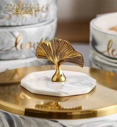 Hộp Bánh Mứt Lá Ngân Hạnh 2 Tầng Millennium Ginkgo D20-CẬU HAI HOME DECOR