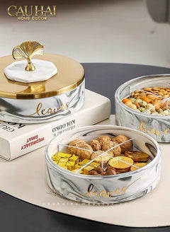 Hộp Bánh Mứt Lá Ngân Hạnh 2 Tầng Millennium Ginkgo D20-CẬU HAI HOME DECOR