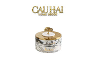 Hộp Bánh Mứt Lá Ngân Hạnh 2 Tầng Millennium Ginkgo D20-CẬU HAI HOME DECOR