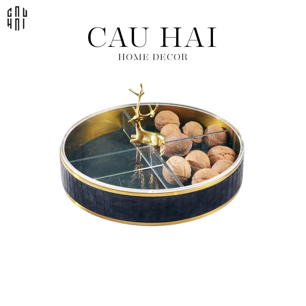 HỘP BÁNH MỨT LEATHER - MIDNIGHT LAYING ALLEY - CẬU HAI HOME DECOR