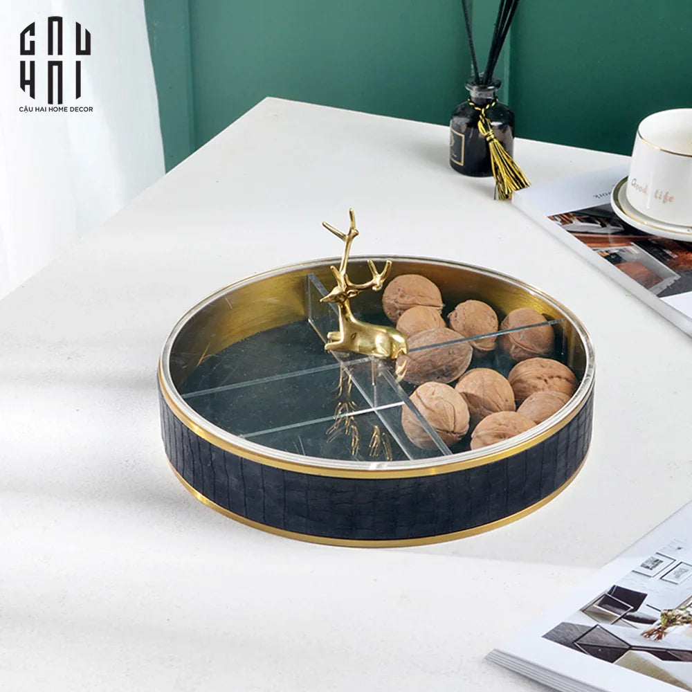 HỘP BÁNH MỨT LEATHER - MIDNIGHT LAYING ALLEY-CẬU HAI HOME DECOR