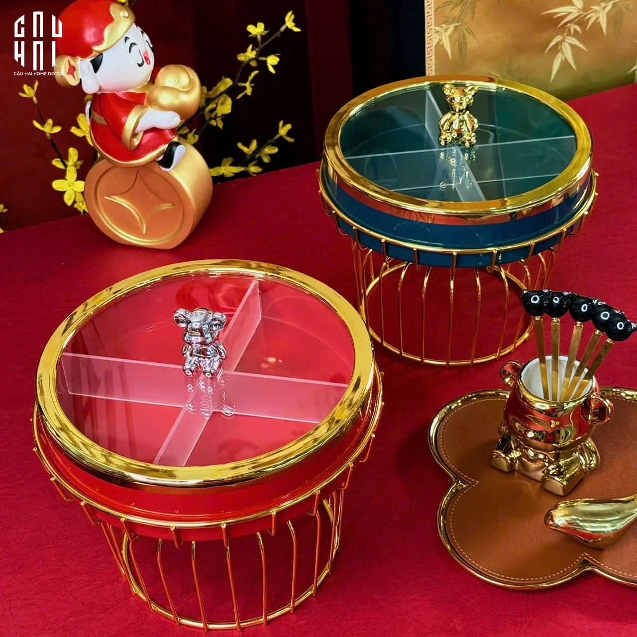Hộp Bánh Mứt Sứ Tráng Men Alley Améthyste-CẬU HAI HOME DECOR