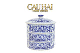 Hộp Bánh Mứt Tam Bảo Indochine Indigo Porcelain-CẬU HAI HOME DECOR