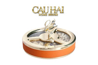 Hộp Bánh Mứt Thiên Nga Jewelry Swan Solitaire Vermilion Patina 26x17-CẬU HAI HOME DECOR