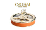 Hộp Bánh Mứt Thiên Nga Jewelry Swan Solitaire Vermilion Patina 26x17-Lọ kẹo Canister Bonbonnière-CẬU HAI HOME DECOR-CẬU HAI HOME DECOR