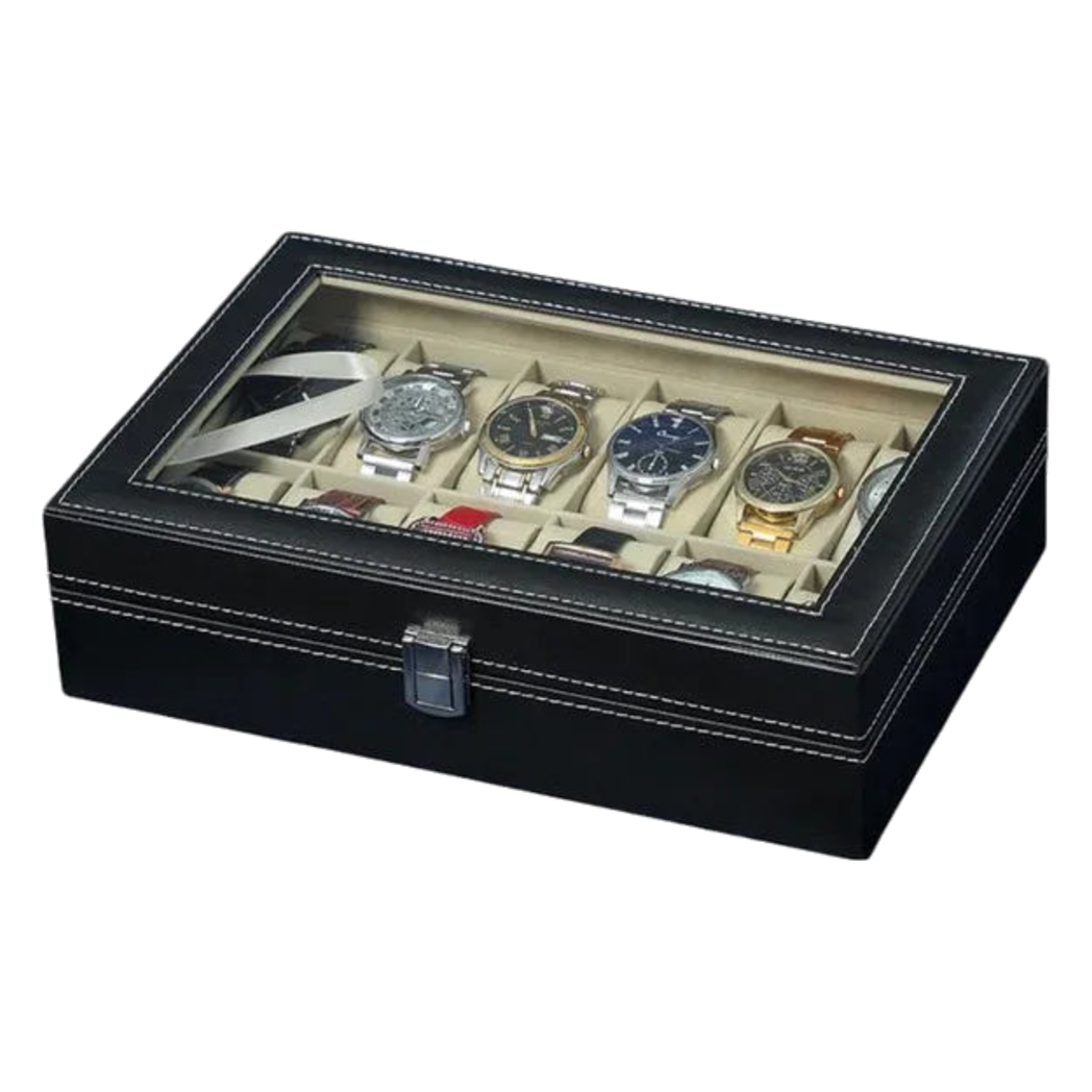 Hộp Đồng Hồ Da 12 L'Heure - 12 Slots-ĐỒNG HỒ-Đối tác tại Trung Quốc theo từng đơn đặt hàng-CẬU HAI HOME DECOR