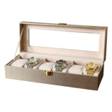 Hộp Đồng Hồ Da Glaze Champagne 6 Slots-ĐỒNG HỒ-Đối tác tại Trung Quốc theo từng đơn đặt hàng-CẬU HAI HOME DECOR