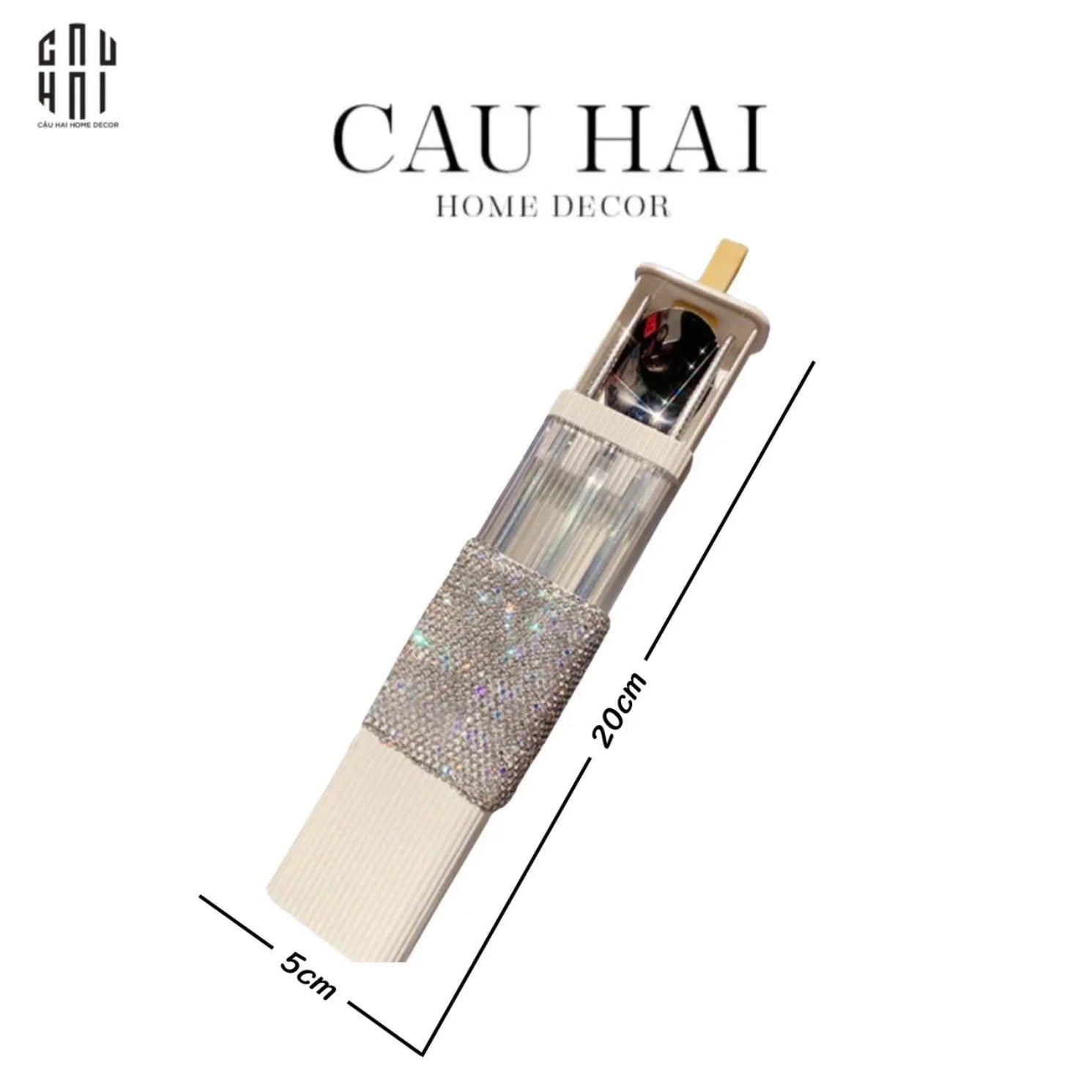 HỘP ĐỰNG DAO MUỖNG DIAMOND BLING BLING - CẬU HAI HOME DECOR