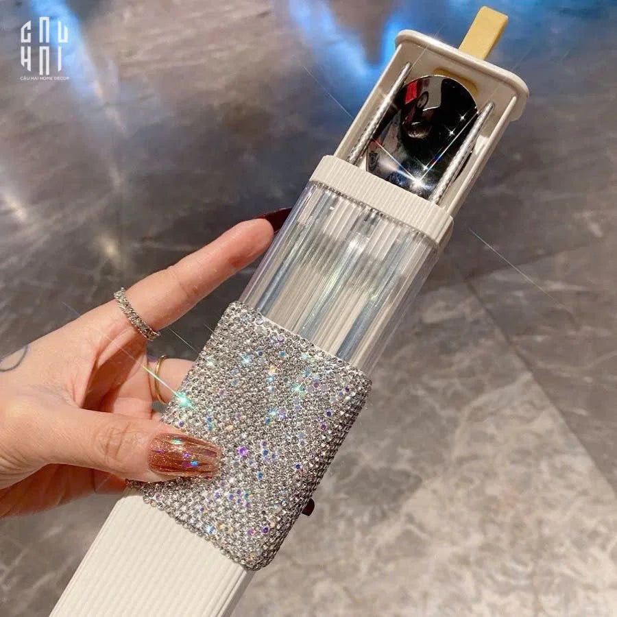 HỘP ĐỰNG DAO MUỖNG DIAMOND BLING BLING - CẬU HAI HOME DECOR