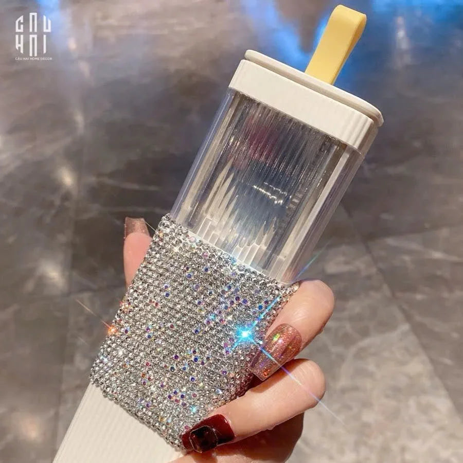 HỘP ĐỰNG DAO MUỖNG DIAMOND BLING BLING - CẬU HAI HOME DECOR