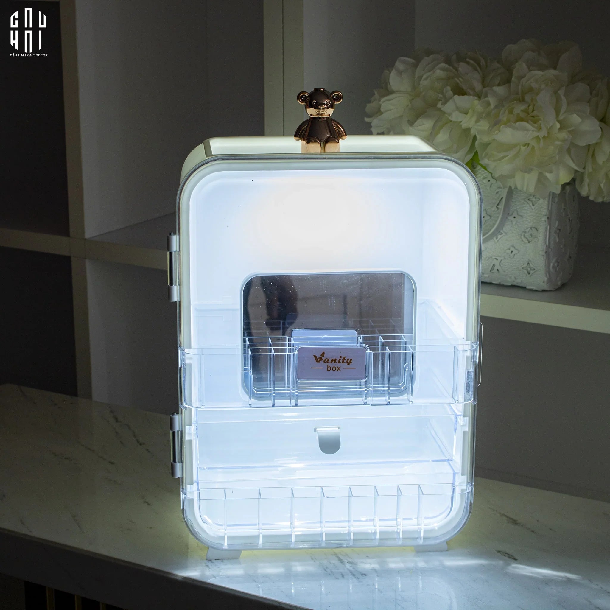 HỘP ĐỰNG MỸ PHẨM VANITY BOX - CẬU HAI HOME DECOR