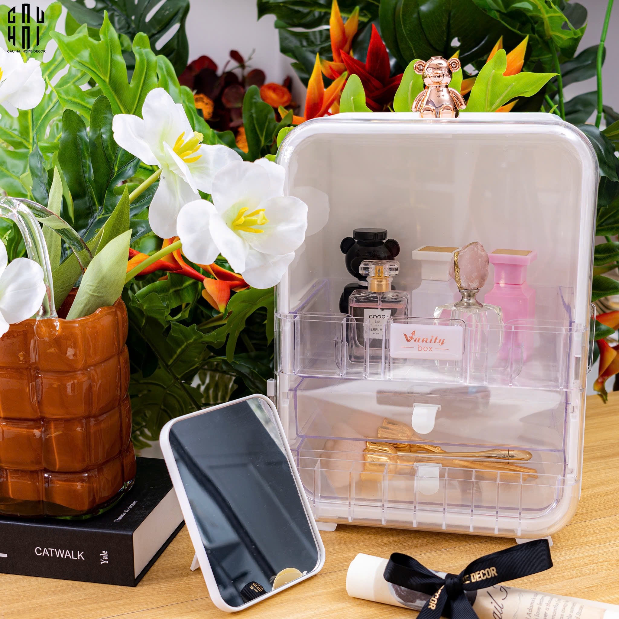 HỘP ĐỰNG MỸ PHẨM VANITY BOX - CẬU HAI HOME DECOR