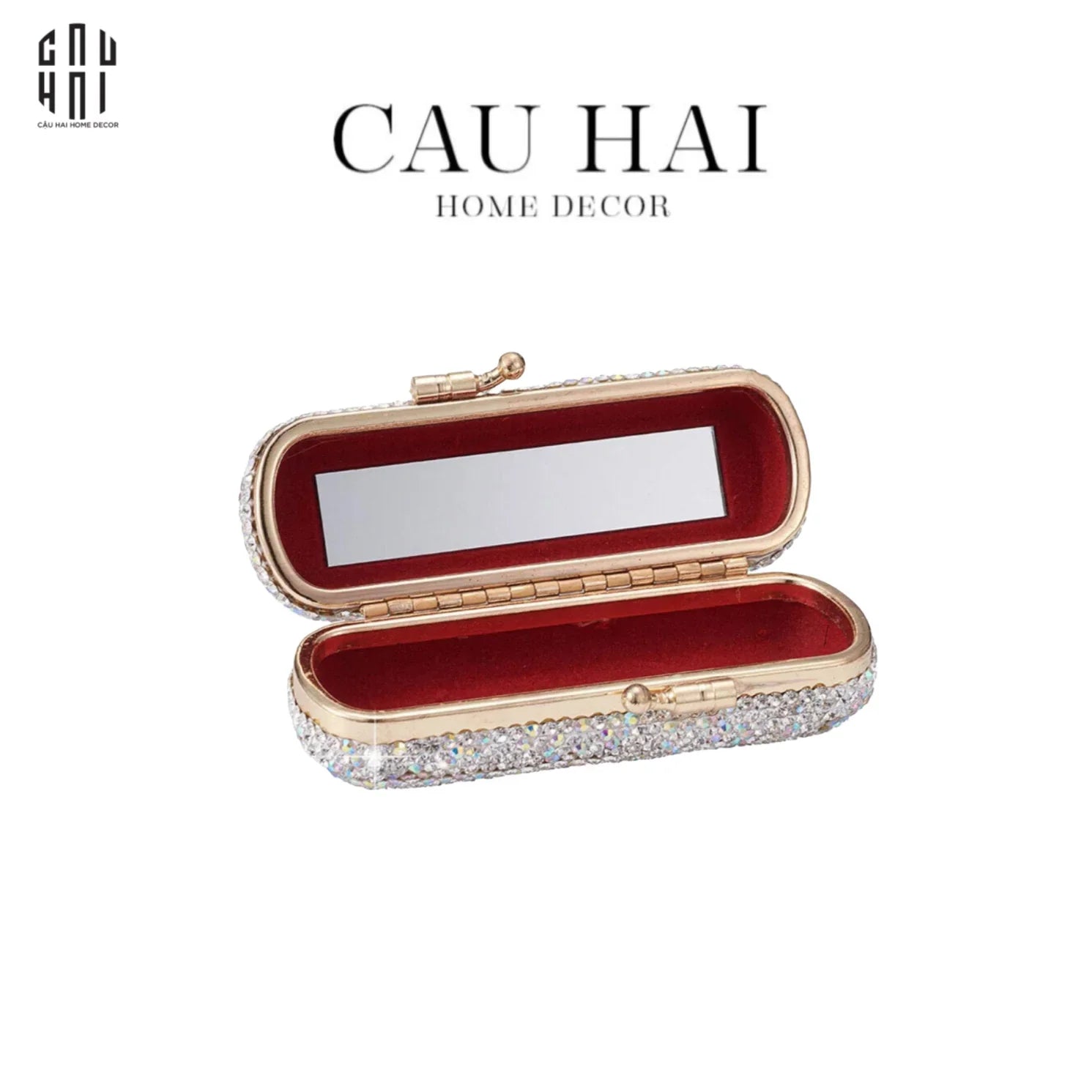 HỘP ĐỰNG SON DIAMOND BLING BLING - CẬU HAI HOME DECOR