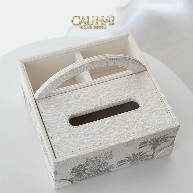 Hộp Khăn Giấy 3 Ngăn Handy Opaline Flora Tonkin-CẬU HAI HOME DECOR