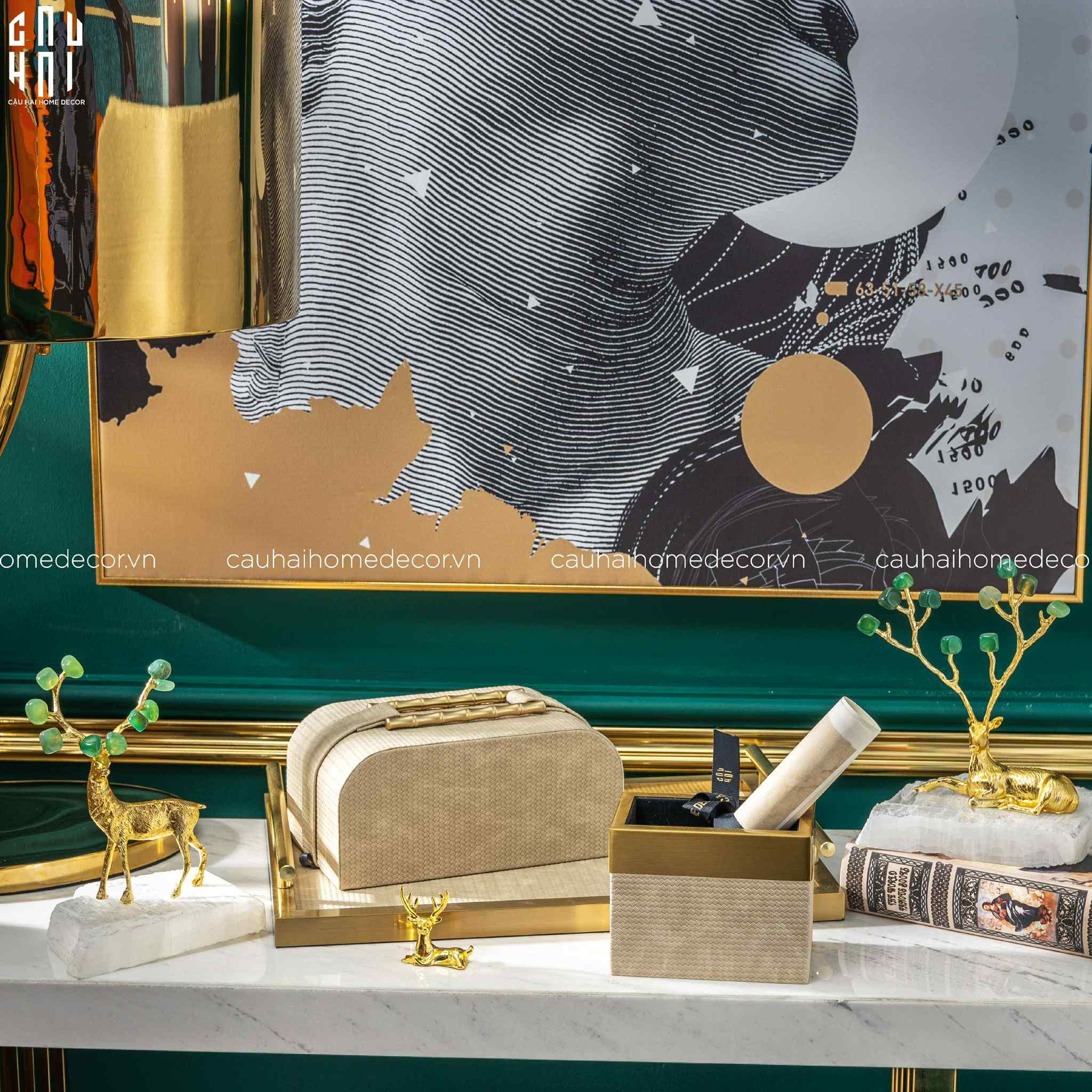 Home Couture - Hộp Khăn Giấy Bamboo - Savoir / Ivory-CẬU HAI HOME DECOR