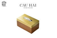 Hộp Khăn Giấy Da Cao Cấp Cognac-CẬU HAI HOME DECOR