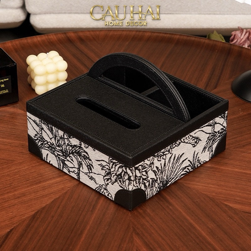 Hộp Khăn Giấy Da Handy Jungle Toile D.O - CẬU HAI HOME DECOR