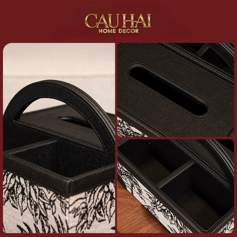 Hộp Khăn Giấy Da Handy Jungle Toile D.O - CẬU HAI HOME DECOR