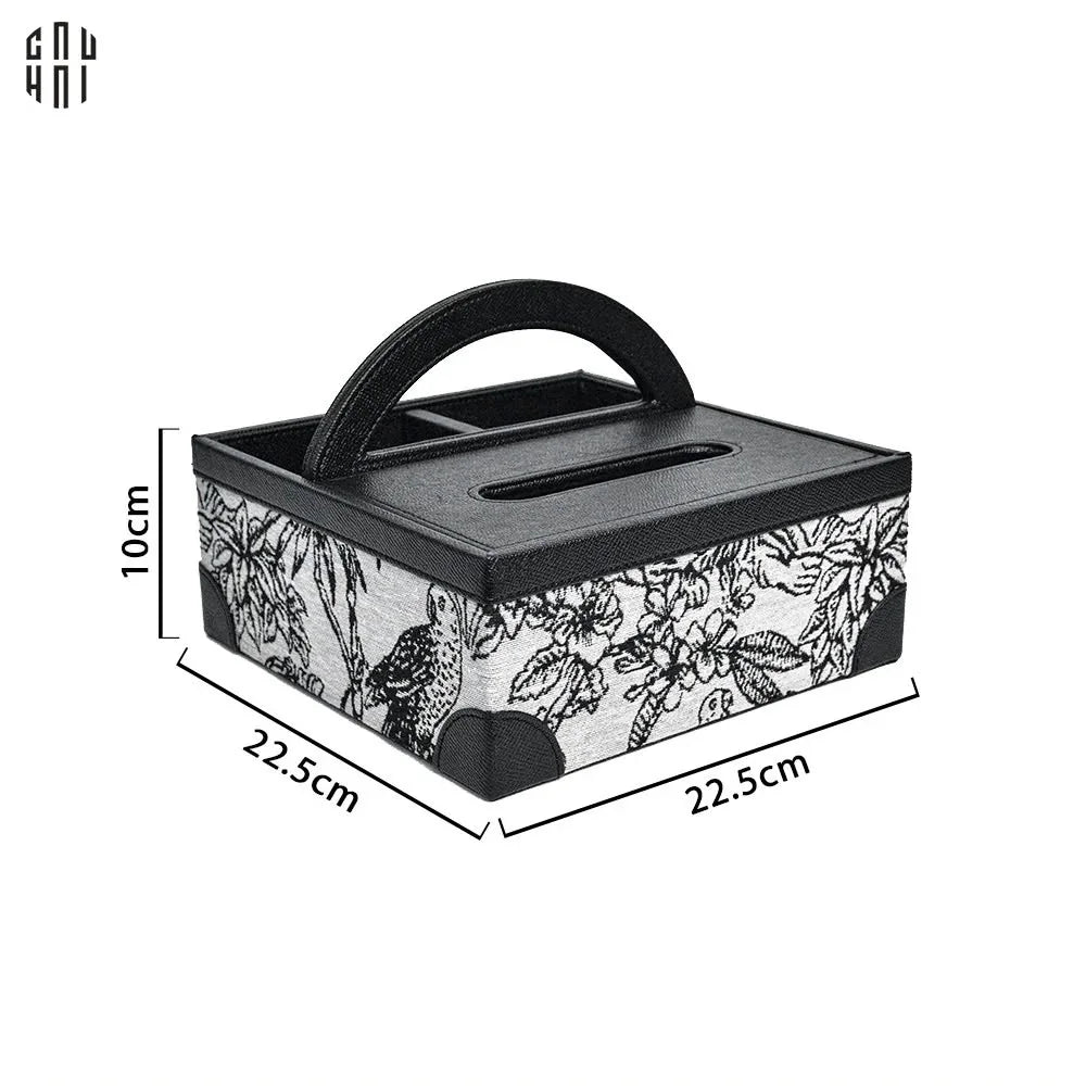 Hộp Khăn Giấy Da Handy Jungle Toile D.O - CẬU HAI HOME DECOR
