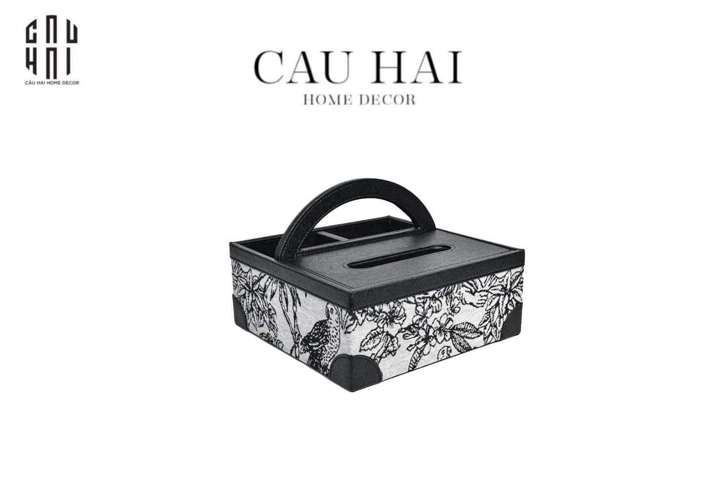 Hộp Khăn Giấy Da Handy Jungle Toile D.O - CẬU HAI HOME DECOR